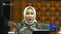 Deputi Gubernur Bank Indonesia Aida S Budiman dalam&nbsp;konferensi pers pengumuman Hasil Rapat Dewan Gubernur (RDG) Mei 2024 di Gedung Thamrin Bank Indonesia, Rabu (22/5/2024). (Tira/Liputan6.com)