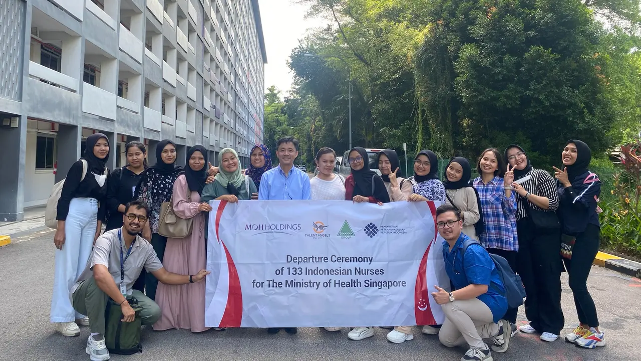 Binawan telah meloloskan 133 perawat pentolan D3 dan S1 keperawatan Indonesia sebagai perawat di seluruh RS Pemerintah Singapura. (Liputan6.com/ ist)