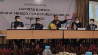 konferensi pers terkait Laporan kinerja LSF RI tahun 2021