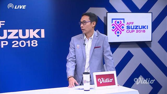 Erwin Fitriansyah di layar kanal Premier Vidio.com selama Piala AFF 2018