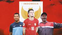 Timnas Indonesia - Hamka Hamzah, Justin Hubner, Aples Tecuari (Bola.com/Adreanus Titus)