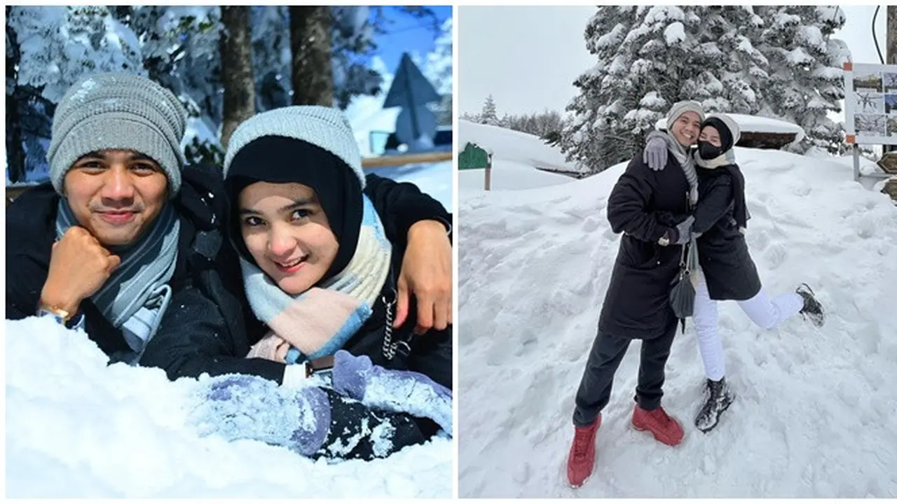 6 Momen Bulan Madu Ridho DA dan Istri ke Turki, Romantis Nikmati Salju