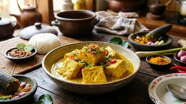 Resep Tahu Bumbu Kuning yang Meresap hingga Dalam (AI Generated)