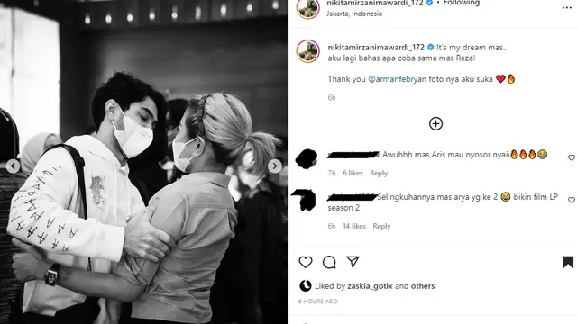 Nikita Mirzani Bertemu Reza Rahadian (Foto: Instagram/@nikitamirzanimawardi_172)