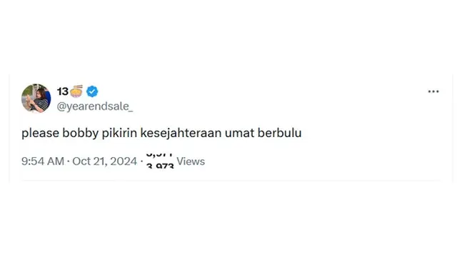 6 Permintaan Lucu Netizen ke Bobby Kertanegara Kucing Prabowo Ini Bikin Ngakak