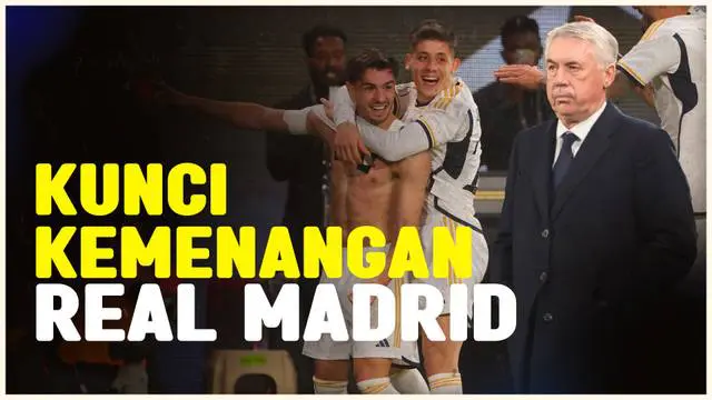 Berita video Carlo Ancelotti ungkap kunci kemenangan Real Madrid dari rival sekotanya Atletico Madrid dalam laga Piala Super Spanyol, Kamis (11/1/2024) dini hari WIB.
