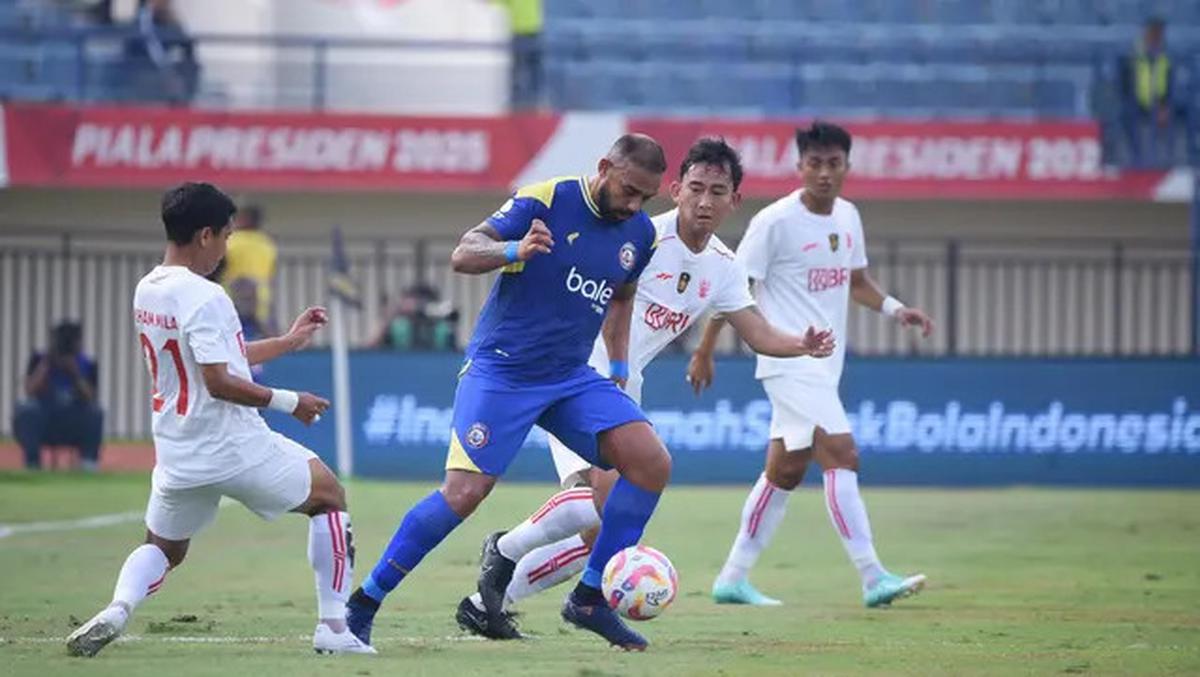 Grup A Piala Presiden 2025, Dua Gol Penalti Liga Indonesia All Star Buyarkan Kemenangan Arema FC