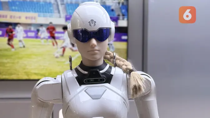Robot humanoid 'Mornine' besutan AiMOGA. Liputan6.com/Iskandar