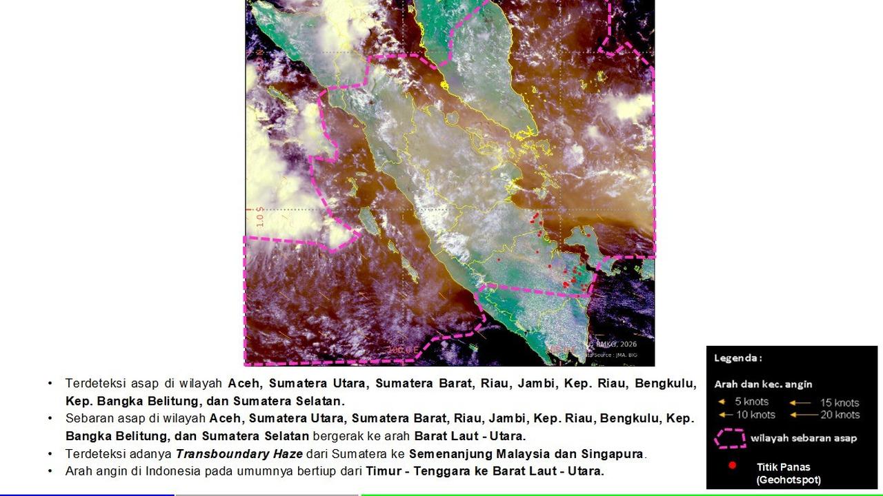 Penampakan Kabut Asap Kepung Sumut, Jarak Pandang Hanya 1 Km