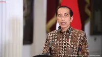 Presiden Joko Widodo (Jokowi) dalam konferensi pers Perkembangan PPKM, Senin (30/8/2021).
