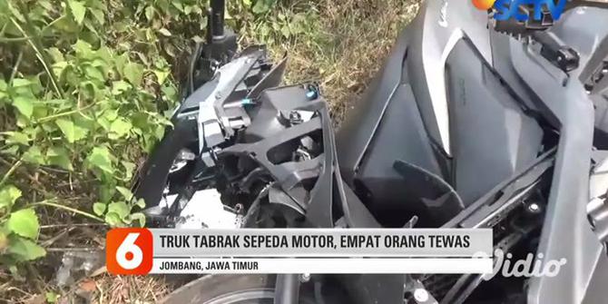 VIDEO: Truk Tabrak Motor, Ibu dan Dua Anaknya Tewas