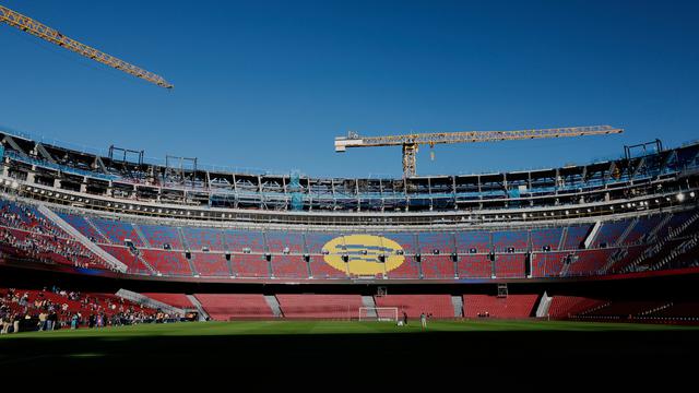 Tampilan umum Stadion Camp Nou di Barcelona