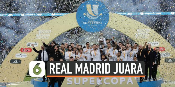 VIDEO: Menang Adu Penalti 4-1, Real Madrid Juara Piala Super Spanyol