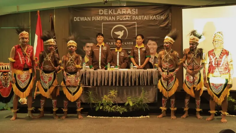 Sekelompok anak muda Indonesia asal Papua mendeklarasikan mendirikan partai nasional yang diberi nama Partai Kasih pada Minggu 23 Juni 2024 di Jakarta.