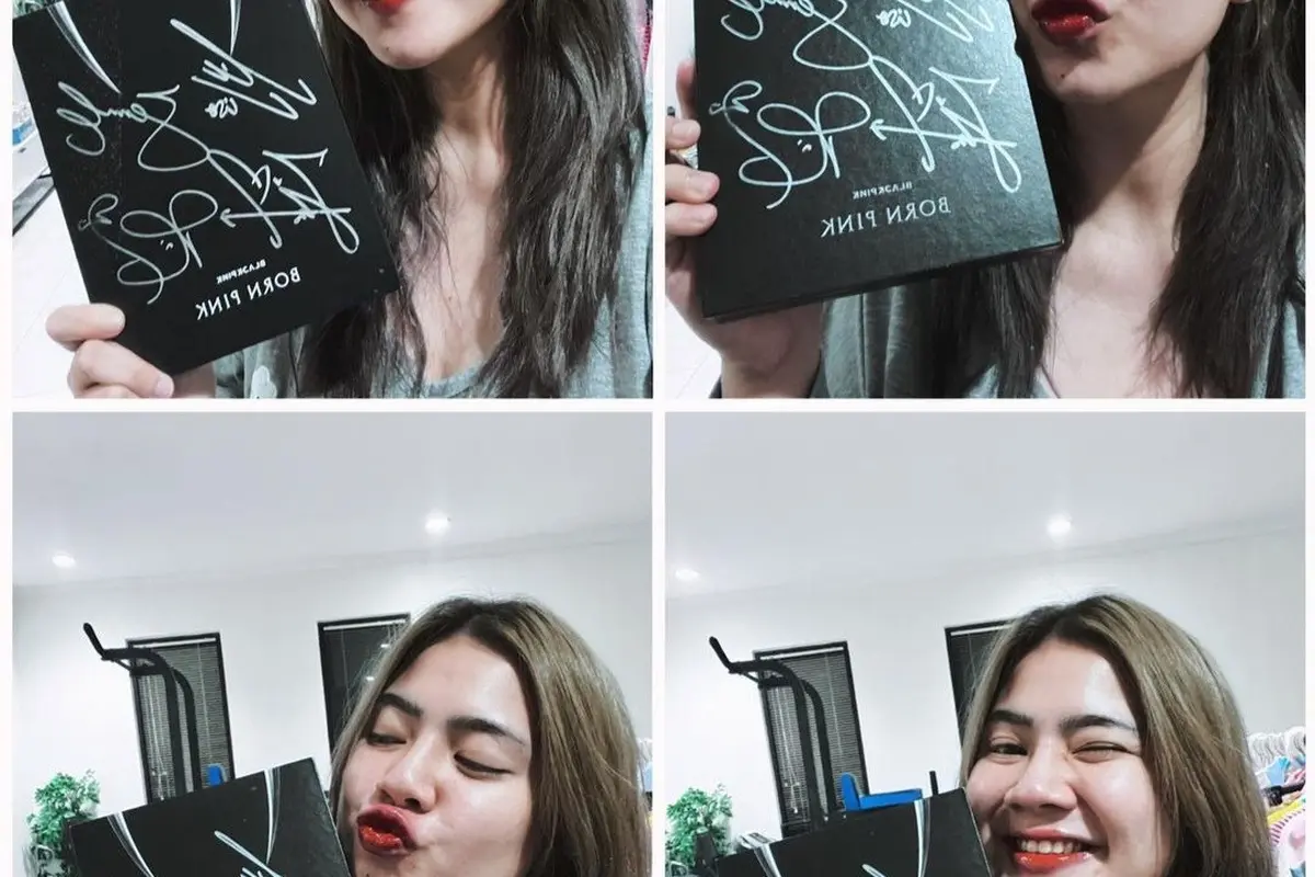 Felicya Angelista pamer album yang sudah di tanda tangani personel BLACKPINK