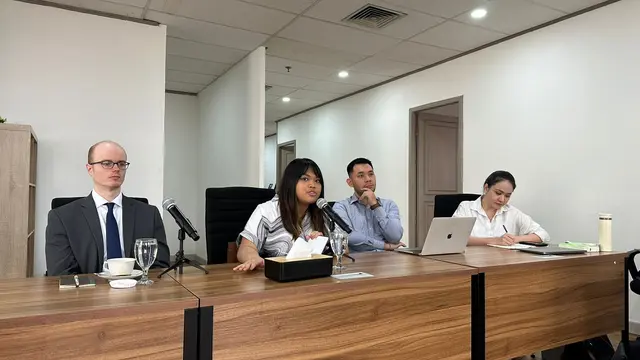 Diskusi "Deep Blue Scars Environmental Threats to the South China Sea" oleh NGO Indonesia Ocean Justice Initiative di Jakarta, Jumat (15/3/2024). (Liputan6/Benedikta Miranti)