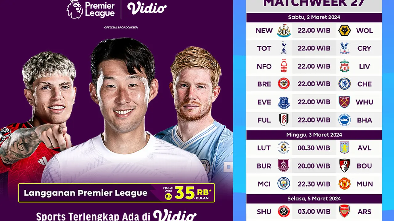 Liga Inggris 2023/2024 Matchweek 27