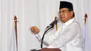 Ketum Partai Gerindra Prabowo Subianto saat membawakan pidato politiknya di acara pelantikan pengurus pusat Partai Gerindra di kantor DPP Partai Gerindra, Jakarta, Rabu (8/4/2015). (Liputan6.com/Yoppy Renato)