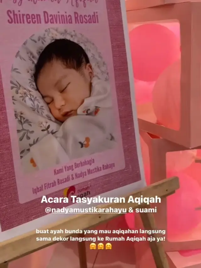 Aqiqah anak kedua Larissa Chou