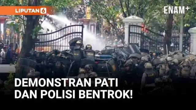 VIDEO:Demo Pati Rusuh! Polisi dan Demonstran Bentrok