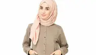 Rekomendasi gamis haji 2025 bahan linen adem (sumber: pinterest).