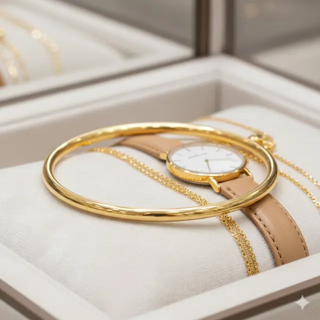 Model Gelang Emas 5 gram untuk Gaya dan Investasi (Image by Gemini AI)