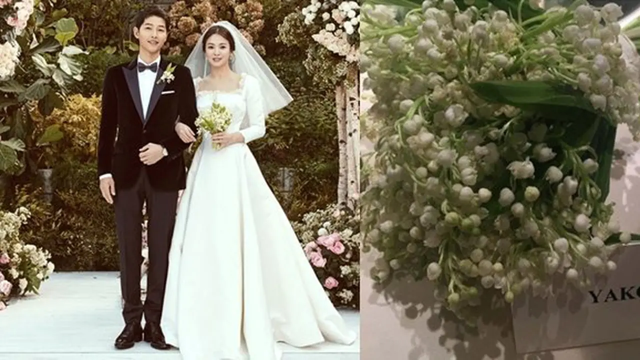 Buket bunga pengantin yang jadi buah bibir./Copyright koreaboo.com - soompi.com