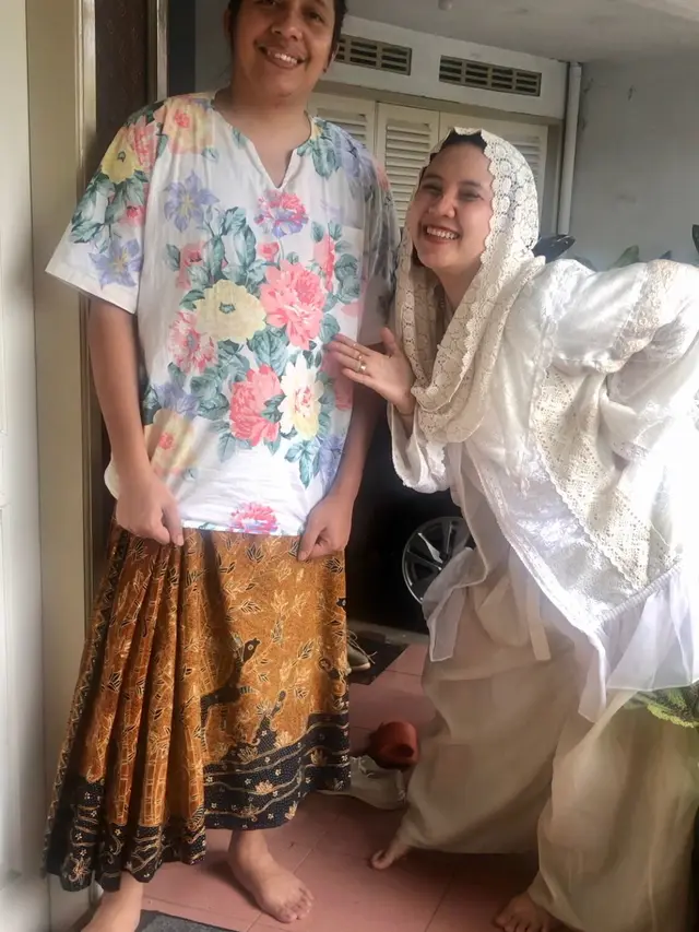 Baju lebaran dari bahan bekas