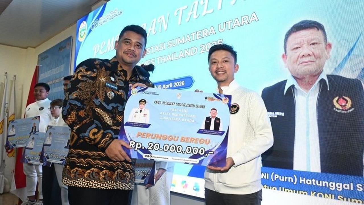Bobby Nasution Serahkan Tali Asih Atlet SEA Games Sumut, Targetkan Indonesia Emas 2045