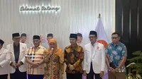 Bakal Calon Gubernur Jawa Timur, Khofifah Indar Parawansa usai mendapatkan rekomendasi dari Partai Keadilan Sejahtera (PKS). (Liputan6.com/Radityo Priyasmoro)