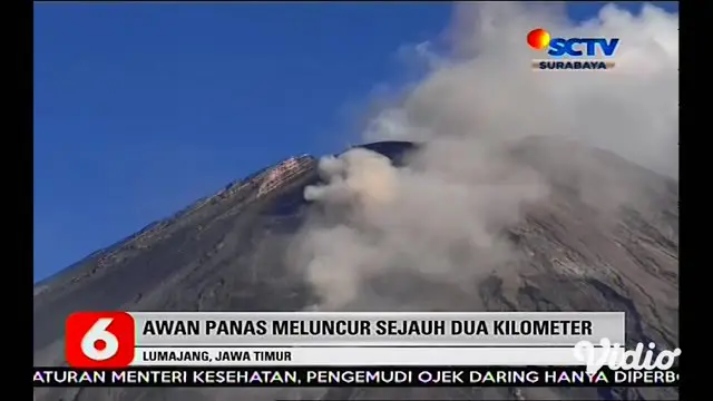 Gunung Semeru di Lumajang, Jawa Timur kembali mengeluarkan guguran awan panas dengan jarak luncur sekitar 2 kilometer dari puncak kawah. Meski demikian, status gunung api tertinggi di Pulau Jawa itu masih level 2 atau waspada.