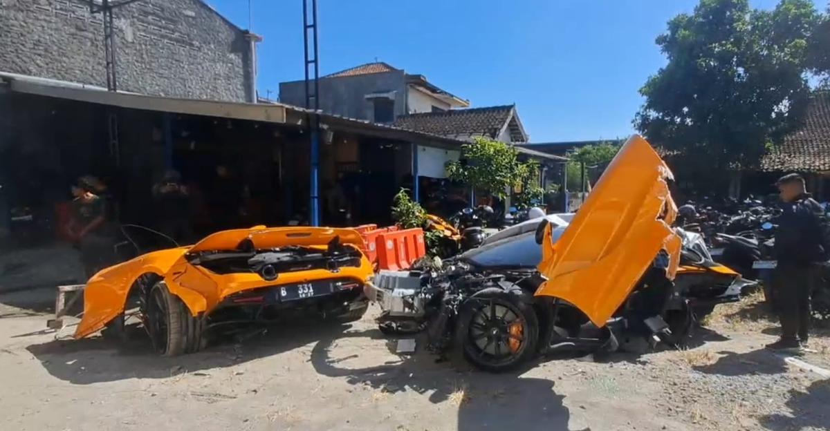 McLaren YouTuber Andra ST kecelakaan hingga terbelah dua