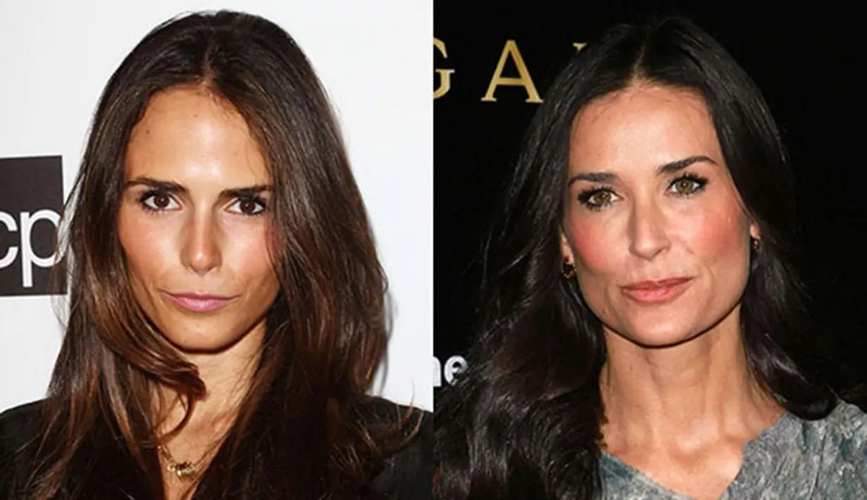 Meski terpaut usia yang jauh, namun Jordana Brewster mirip banget sama Demi Moore. (FayesVision/Wenn(2)/Hollywood)