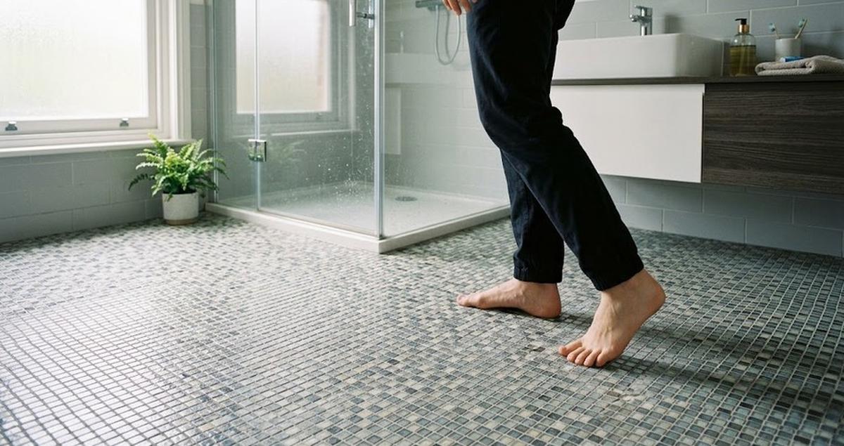 Jenis Lantai Kamar Mandi yang Tidak Mudah Berlumut dan Licin (AI Generated)