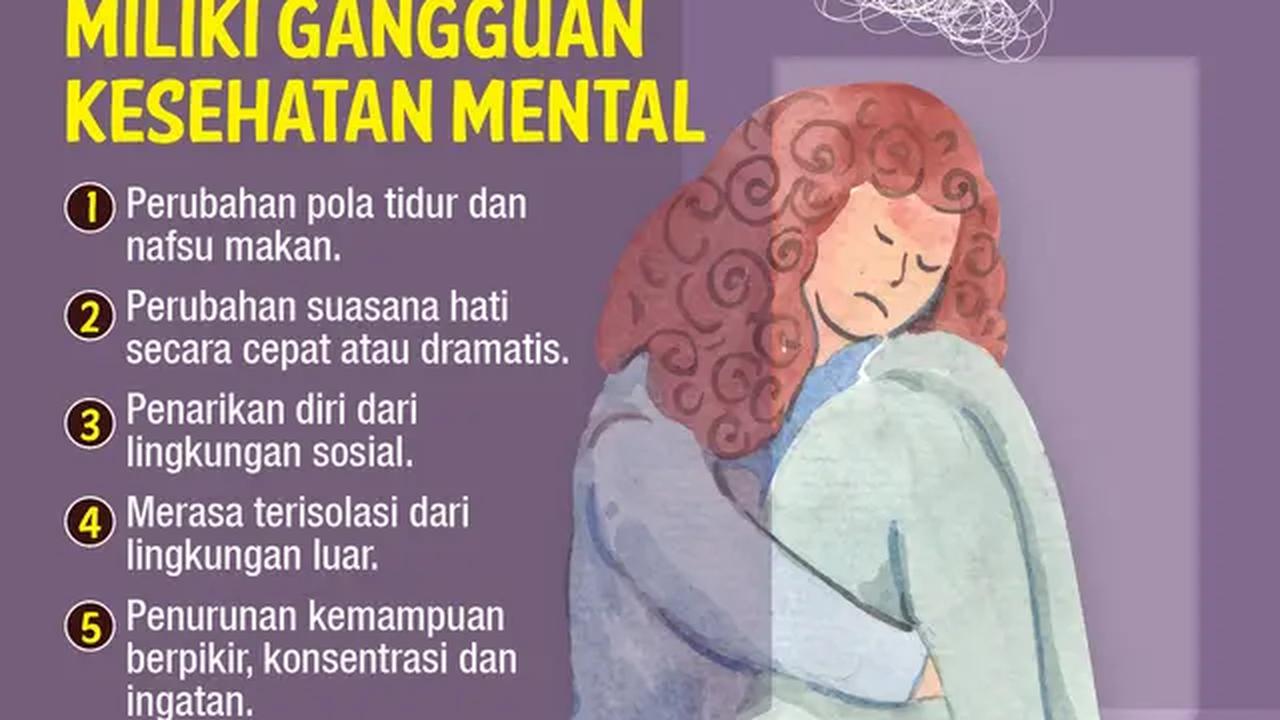 Infografis Ciri-Ciri Orang Miliki Gangguan Kesehatan Mental. (Liputan6.com/Triyasni)