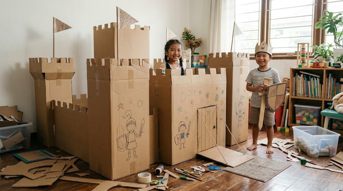 Ide Aktivitas Kreatif Anak dari Barang Bekas/AI Generated