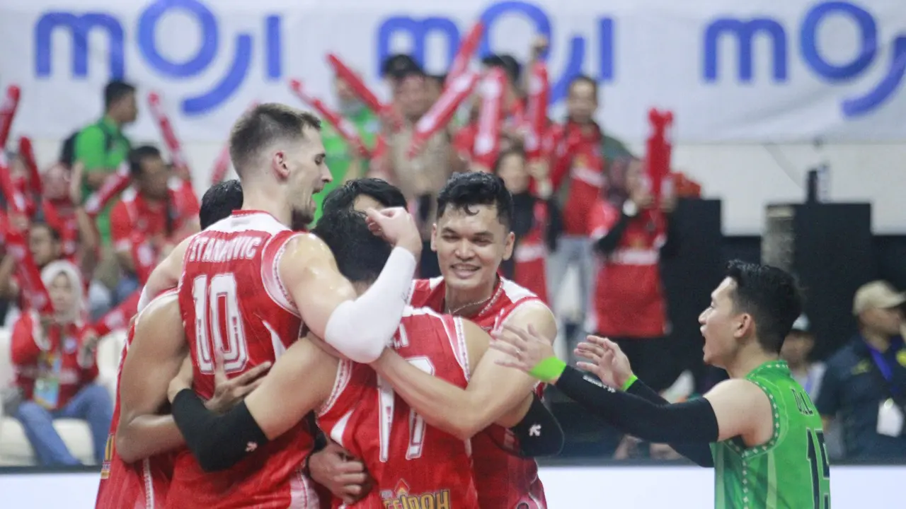 Foto: Bhayangkara Presisi Bungkam Palembang Bank SumselBabel di PLN Mobile Proliga 2025
