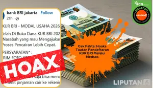 Cek Fakta: Hoaks Pendaftaran KUR Bank BRI Melalui Medsos