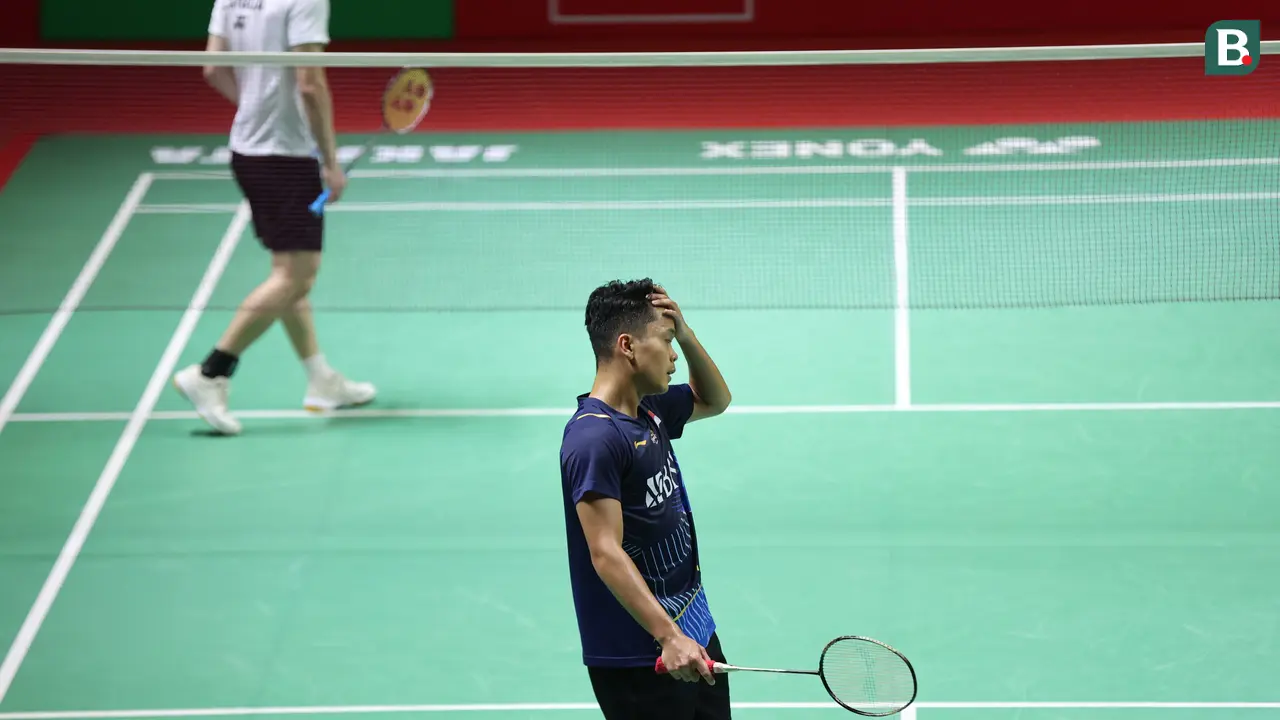 Anthony Sinisuka Ginting di semifinal Indonesia Masters 2024