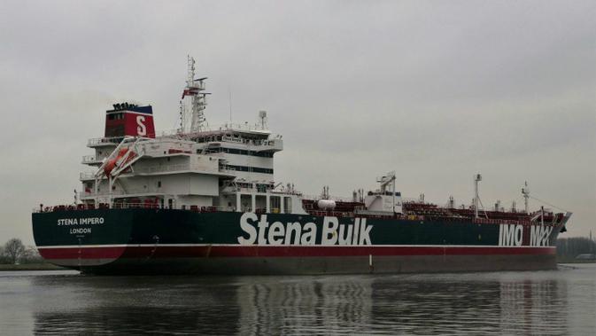 Tanker berbendera Inggris milik  firma Swedia, Stena Impero (Vesselfinder / AFP PHOTO)