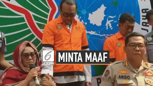 Komedian Nunung Srimulat, tak kuasa menahan nangis saat meminta maaf kepada sang suami karena belum bisa berhenti narkoba.