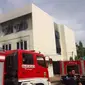 Gedung riset Politeknik Negeri Sriwijaya (Polsri) yang terbakar pada Selasa (10/01/2023) pagi.