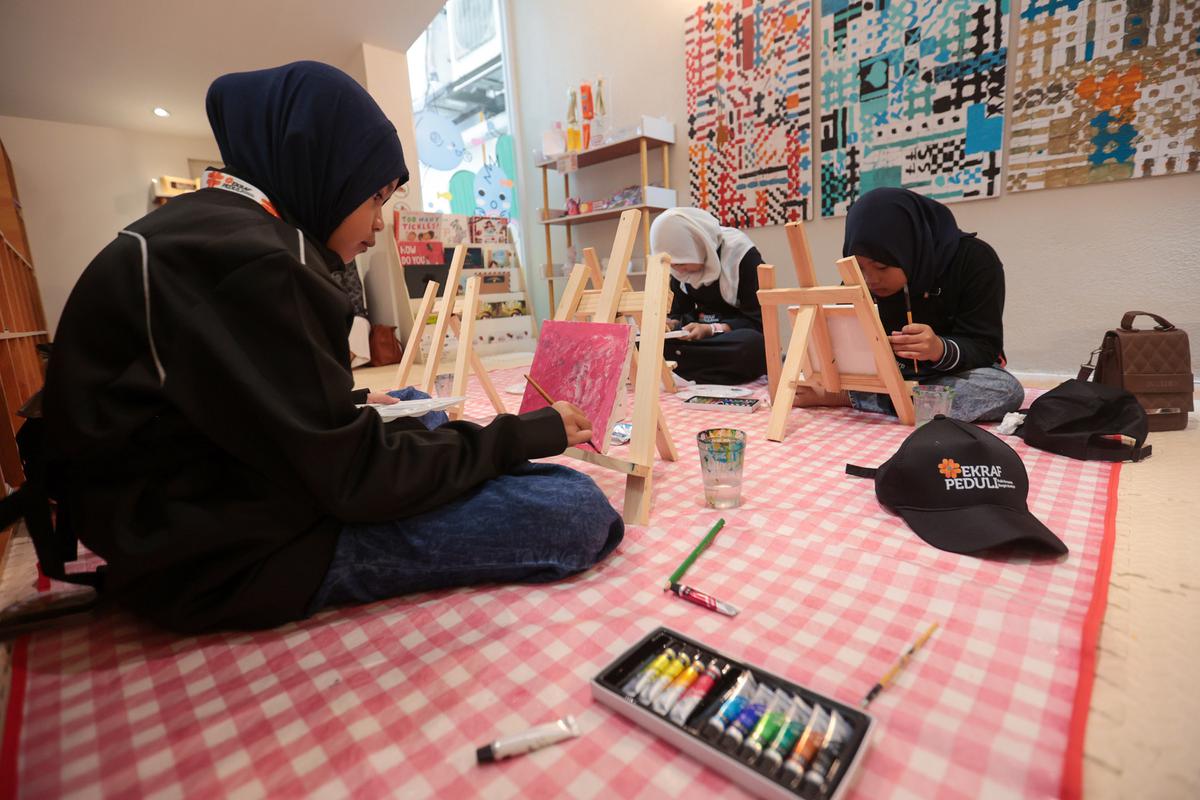 Lukisan Anak Korban Bencana Tersaji dalam Pameran Bukit Mimpi