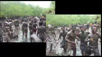 Mebuug-buugan, Tradisi Lempar Lumpur di Bali kembali Dihidupkan