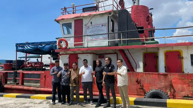 MT Hasil GT.181 merupakan kapal tanker yang ditangkap dalam patroli oleh Direktorat Jenderal Perhubungan Laut, Kemenhub. (Foto: Kementerian Perhubungan)
