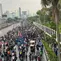 Demo 28 Agustus di Gedung DPR/MPR. (Liputan6.com/Ady)