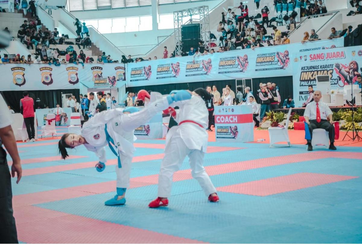 Bripda Jessica, Polwan di Polda Riau Sabet Medali Emas Kejuaraan Karate di Malaysia
