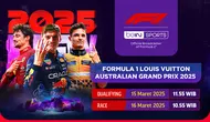 Jadwal live streaming balap mobil Formula 1 Louis Vuitton Australian Grand Prix 2025 di Vidio.com. (sumber: doc.vidio.com)