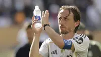 Luka Modric usai&nbsp;laga PSG vs Real Madrid di semifinal Piala Dunia Antarklub 2025, Kamis (10/7/2025). (AP Photo/Adam Hunger)