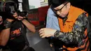 Waryono Karno diperiksa terkait status tersangkanya dalam kasus dugaan gratifikasi atau penerimaan hadiah atau janji di lingkungan Kementerian ESDM, Jakarta, Senin (29/12/2014). (Liputan6.com/Miftahul Hayat) 